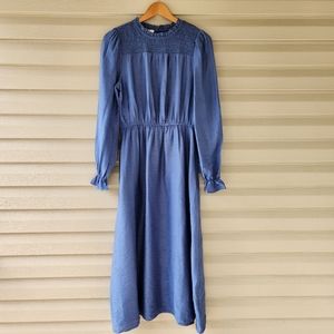 C&A blue midi modest dress size 8